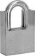 SGTT Stahl Vorhängeschloss Messing mit Schlüssel 50mm Silber