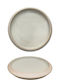 Ready Prego Shallow Porcelain Beige Plate with Diameter 24cm
