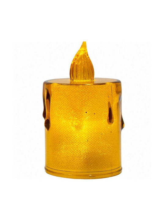 Lumânare Decorativă 8 Cm Chihlimbar Alb Cald 1 Led Alb
