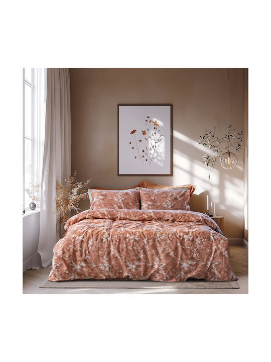 Lino Home Celestia Σετ Μαξιλαροθήκες Terracota 52x75εκ.