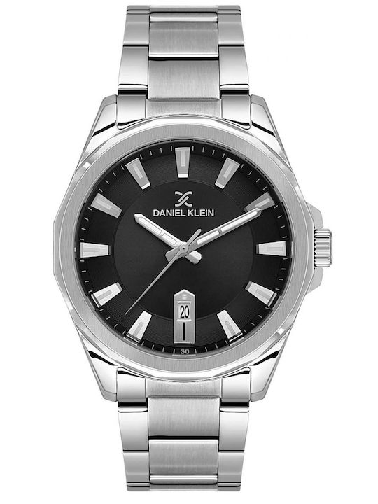 Daniel Klein Γυναικείο Ρολόι 43mm Μπαταρίας με Ασημί Μεταλλικό Μπρασελέ