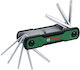 Bosch Комплект От 8 В 1 Сгъваеми Торкс Ключове Bosch 1600a039l8 Зелено-черен Многоцветен