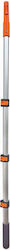 Saska Garden Klappbarer Aluminium Stangen 50-120cm Rasenrechen Bürsten Klick