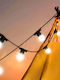 Alista Home Lichterkette 20 Lichtquellen 20m 20xe27 Schwarze IP65