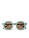 Rammelaartje Round Kids Sunglasses Green For 1-5 Years