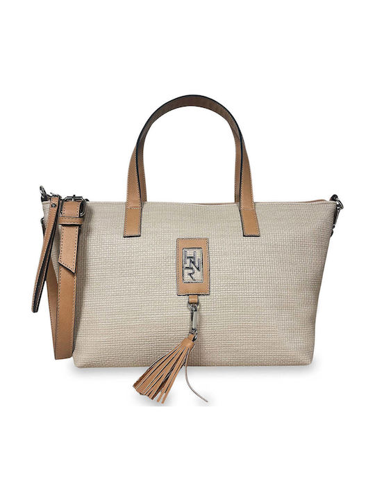Women's Shoulder Tote Bag Nomade Beige