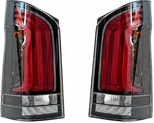 Rear Taillights Set Mercedes-Benz Vito W447 14+ Look W448 Full Led Bar & Led Signal Dynamic Black Crystal