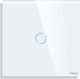 Small Glass Panel Single Deviator Switch White Luxon