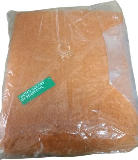 Benetton Mohair Sesselüberwurf 130x160cm Orange