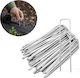 Set 50 Agrotextile Fixing Nails Zola U-shaped Galvanized Steel 2.2 X 40 X 100 Mm Silver