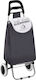 Fabric Shopping Trolley Foldable Gray 35x28x95cm