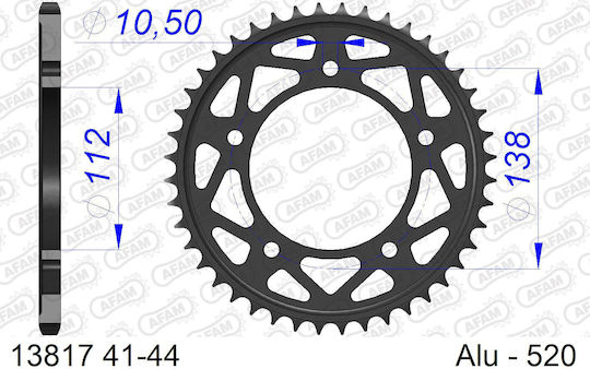 Afam Rear Aluminum Sprocket 520 Chain Code 13817-42