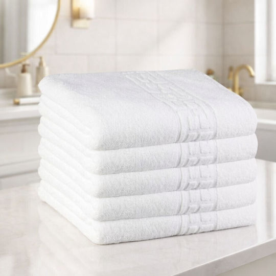 Pucioasa Set 5 Prosoape De Hotel Pentru Față 90x50cm Albastre