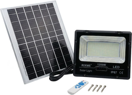 Rixme Waterproof Solar LED Flood Light 1200W with Remote Control IP67
