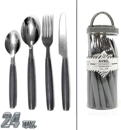 Besteckset Grau 24 Stück