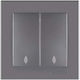 Nilson Recessed Double Gray Wall Switch
