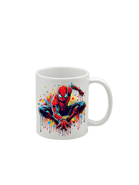 Weiße Tasse Spider-man