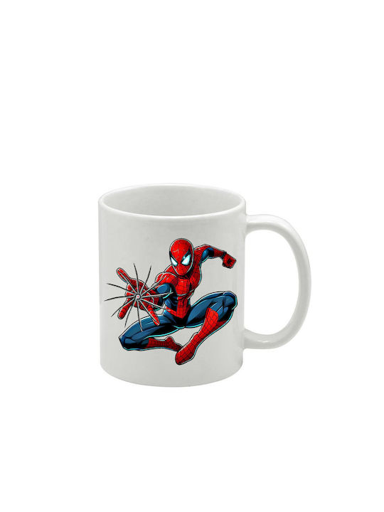Weiße Tasse Spider-man