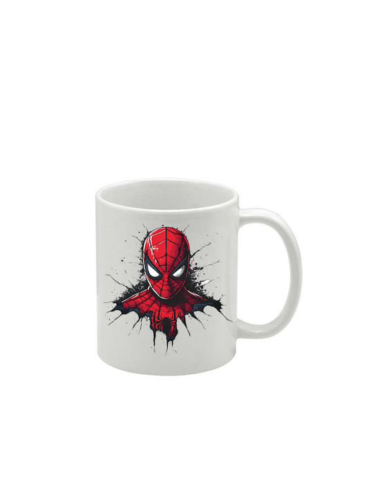 Weiße Tasse Spider-man