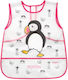 Babyono Babyono Penguin Stoff Baby Lätzchen mit Bügelverschluss und Schlaufe Fuchsie