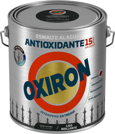 Titanlux Βερνικόχρωμα Αντισκωριακό Νερού Oxiron 0.75lt Verde Liso Brillante Γυαλιστερό