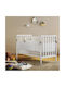 Pali Căsuță Pentru Bebeluși Flippy Albă cu Saltea 64x126cm