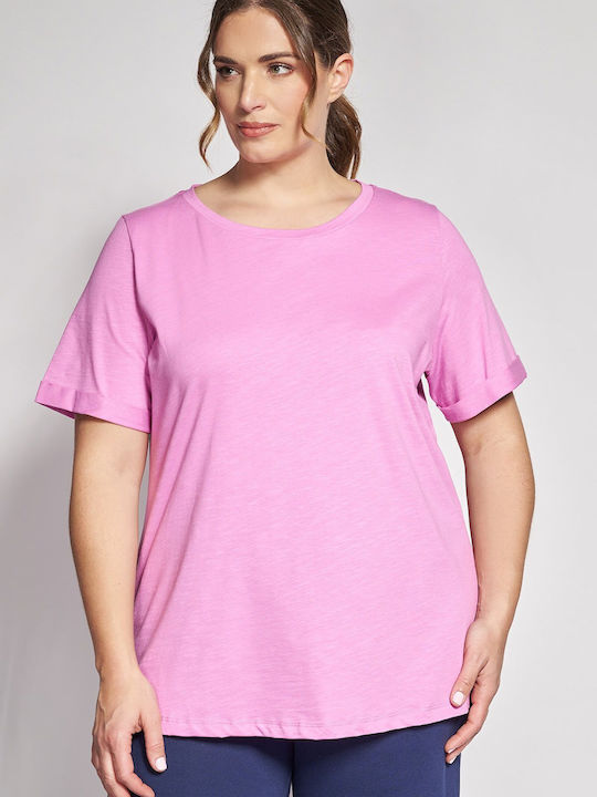 Bluza Damă Polo Mâneci Scurte Roz