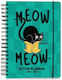 Academic Spiral Diary Hard Cover 2026/2027 Weekly 12 Months 15x21cm Meow Meow