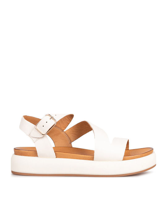 Inuovo Women's White Flat Sandals