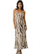 Summer Maxi Slip Dress Animal Print