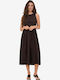 Summer Midi Dress Brown