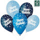Baloane Latex Happy Birthday Albastre 6 Bucăți
