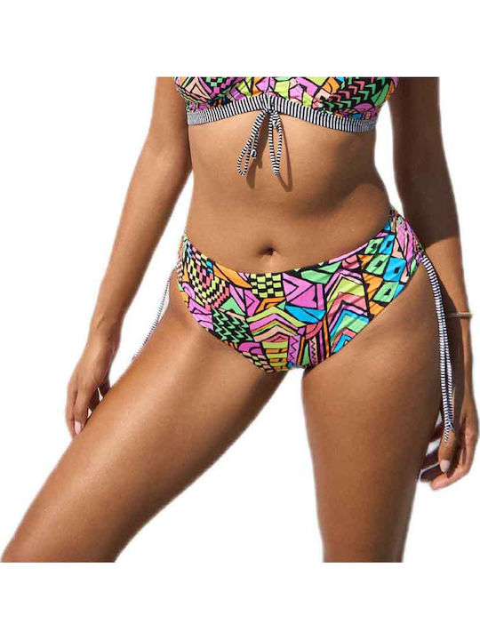 Bikini Bottoms Slip High Waist Black