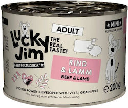 Lucky Jim Nasses Hundefutter Mit Rindfleisch, Lamm, Kutteln Und Karotte 200gr Lucky Jim Nasses Hundefutter Mit Rindfleisch, Lamm, Kutteln Und Karotte 200gr