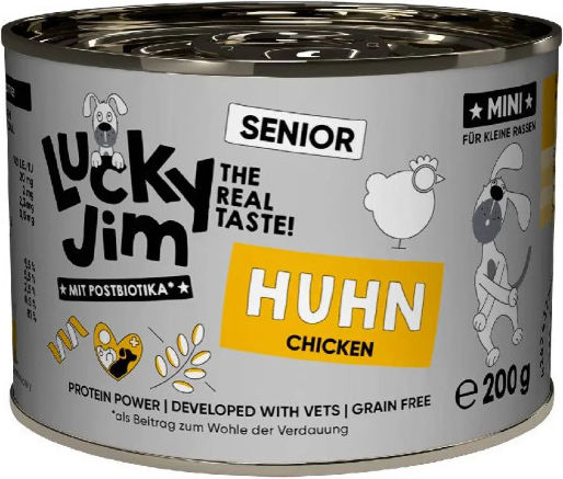 Lucky Jim Wet Food For Elderly Dogs With Chicken Salmon And Carrot 200gr