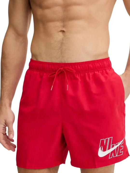 Nike Volley Мъжки Бански Плувни Шорти Червени с...