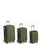 Xplorer Hard Khaki Suitcases With 4 Wheels Set Of 3 Pieces