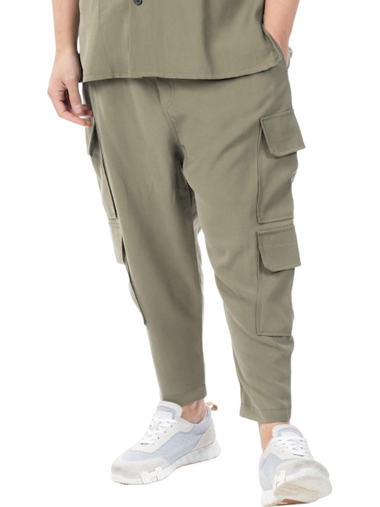 Παντελόνι Cargo Ελαστικό σε Slim Εφαρμογή Khaki