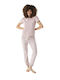 Set Pijamale Dama De Vară Pastel Bej