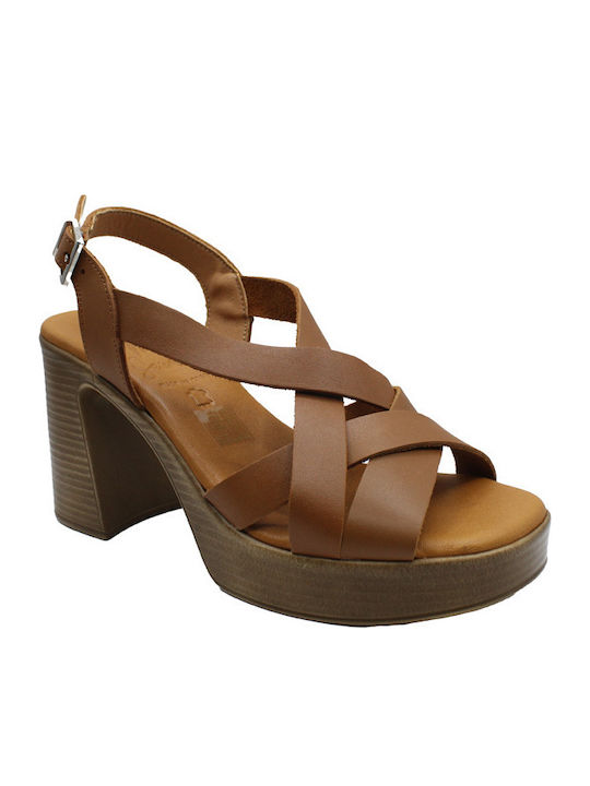 Oh My Sandals Πέδιλα Καφέ