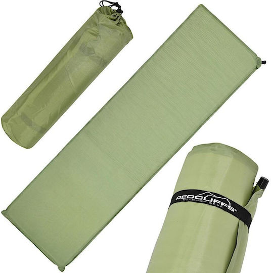 Redcliffs Αυτοφούσκωτο Μονό Υπόστρωμα Camping 183x51cm Πάχους 2.5cm Πράσινο
