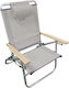 Hupa Beach Chair Aluminium High Back Light Grey Waterproof 56.5x59x81cm