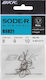 Bkk Sode-r Black Nickel Fishing Hooks English Ring No 10
