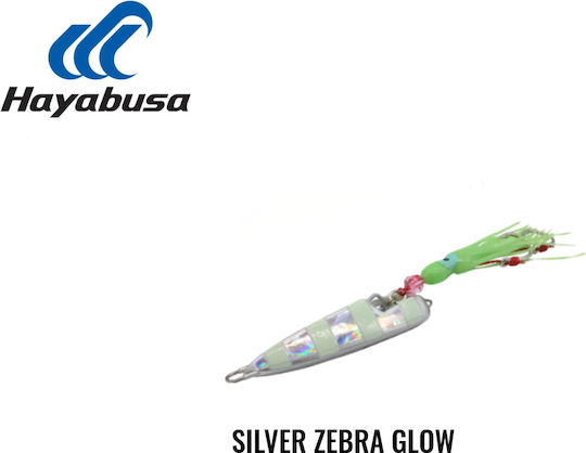 Hayabusa Kick Bottom Ex977 Изкуствена Примамка Плъзгач За Скорост Фосфоресциращ No2 120гр Сребристо Зебра Сияние