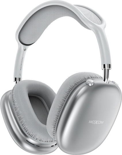 Moxom MX-WL75 Ασύρματα / Ενσύρματα Over Ear Ακουστικά και Quick Charge Ασημί