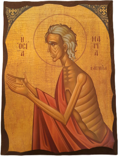Heiligenikone der heiligen Maria die Ägypterin Höhe × Breite 20cm × 14,5cm