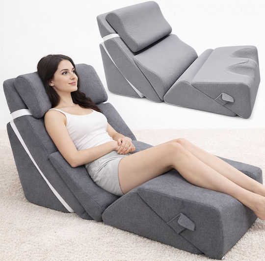 Linomag Μαξιλάρι Σφήνα με Memory Foam σε Γκρι χρώμα