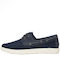 Leather Men's Boat Shoes in Blue Colour