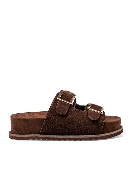 Дамски Сандали Flatforms Кафяви