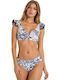 Set Bikini Sports Bra with Light Padding White